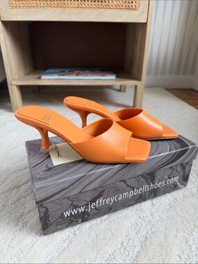 Jeffrey Campbell - Orange Women's Slide Heel Mules